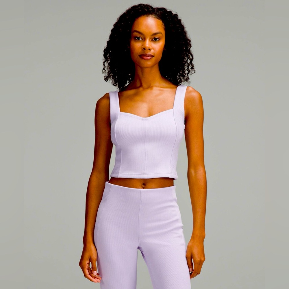 lululemon ribbed softstreme sweetheart tank size small NWT in lilac